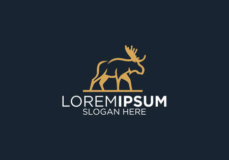 Elk logo design templateのイラスト素材