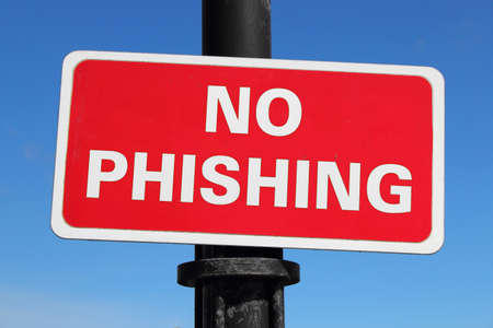 No Phishing Sign  Internet and IT security relatedの写真素材