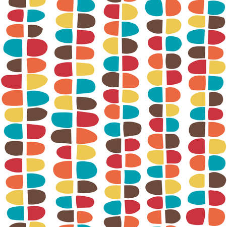 Colourful hand drawn abstract seamless pattern vector 130519(04) - Five coloursのイラスト素材