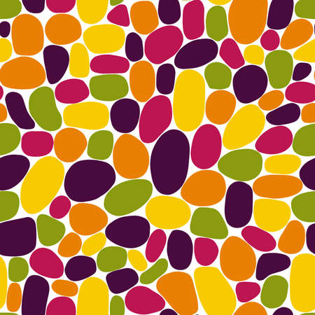 Abstract Pebble Terrazzo Pattern. Seamless vector - Wine Gum Coloursのイラスト素材