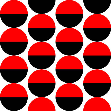 Alternating Crescents 02 -  Seamless Vector Pattern - Red and Blackのイラスト素材