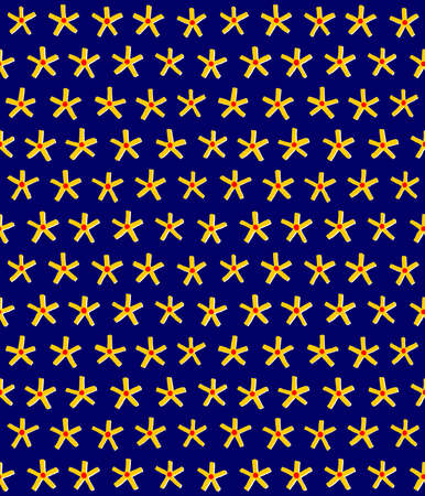 Ancient Egyptian Style Stars Pattern - Seamless Pattern Vector (4up) - Brick Pattern Arrangementのイラスト素材