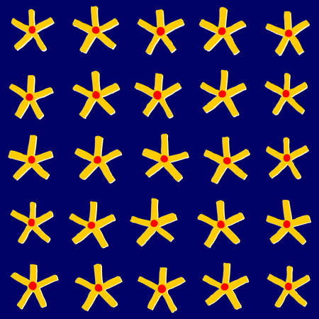 Ancient Egyptian Style Stars Pattern - Seamless Pattern Vectorのイラスト素材