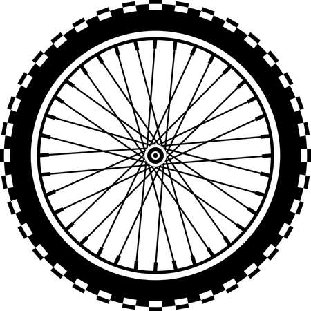 Mountain Bike Wheelのイラスト素材