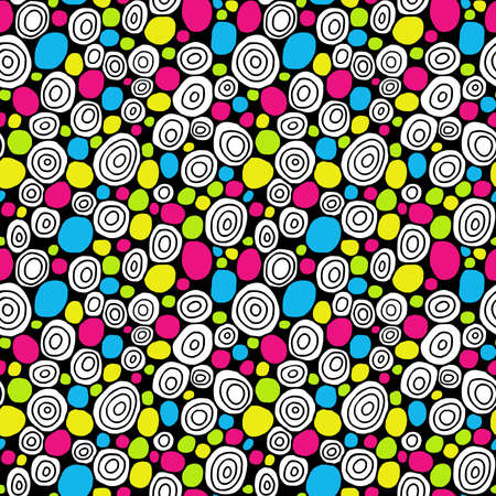 Hand Drawn Circles - Seamless Vector Pattern - Colours 02のイラスト素材