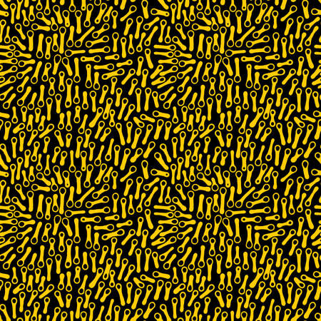 Abstract Shapes Pattern 270919 - Amber on Black - Seamless abstract pattern made up of hand drawn digital brush strokes.のイラスト素材