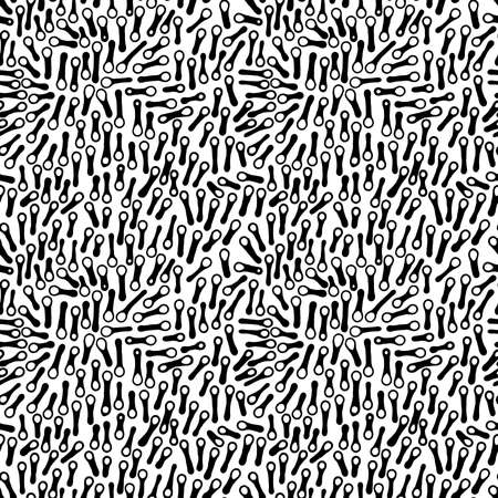 Abstract Shapes Pattern 270919 - Black on White - Seamless abstract pattern made up of hand drawn digital brush strokes.のイラスト素材