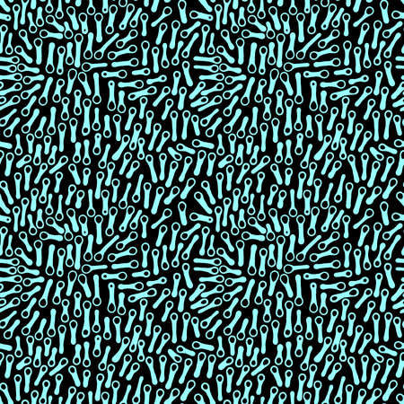 Abstract Shapes Pattern 270919 - Ice Blue on Black - Seamless abstract pattern made up of hand drawn digital brush strokes.のイラスト素材