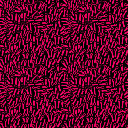 Abstract Shapes Pattern 270919 - Neon Red on Black - Seamless abstract pattern made up of hand drawn digital brush strokes.のイラスト素材