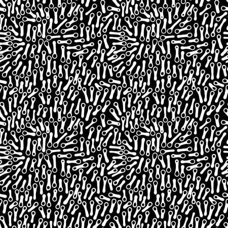 Abstract Shapes Pattern 270919 - White on Black - Seamless abstract pattern made up of hand drawn digital brush strokes.のイラスト素材