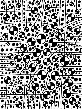 Hand Drawn Abstract Design 130112 - Black on Whiteのイラスト素材