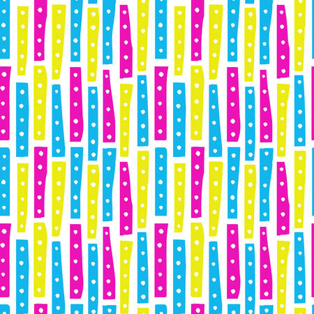 Abstract Strips 101119 Vertical - Seamless Vector Pattern - Colours 02 on Whiteのイラスト素材