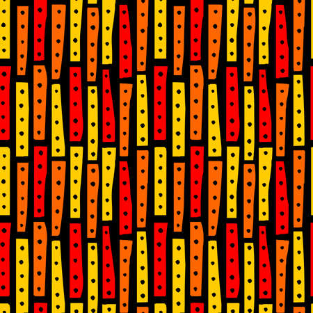 Abstract Strips 101119 Vertical - Seamless Vector Pattern - Colours 03 on Blackのイラスト素材