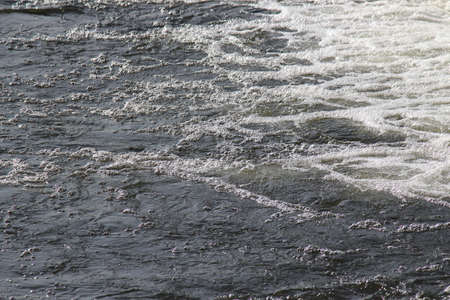 Turbulent River Water - River Taff, Cardiff, Walesの写真素材