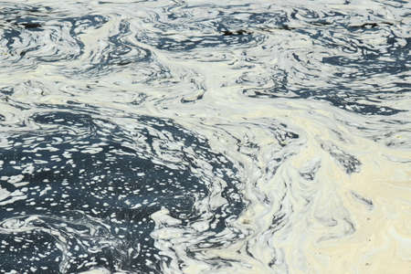 River Foam - River Taff, Cardiff, Walesの写真素材