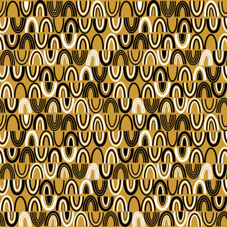 Crescent/Arch Shape Abstract Patternのイラスト素材