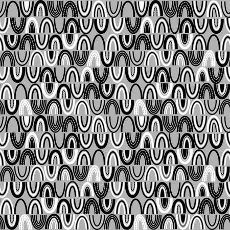 Crescent/Arch Shape Abstract Patternのイラスト素材