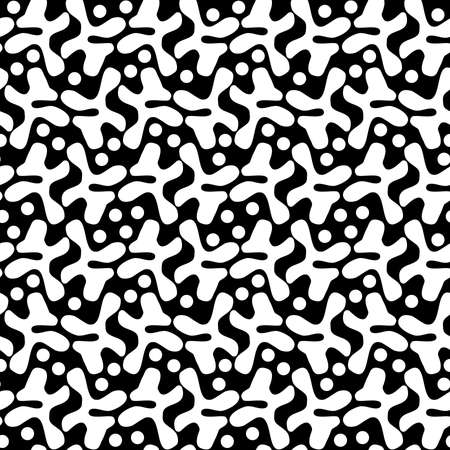 Irregular Shapes Pattern 120520 - White and Blackのイラスト素材