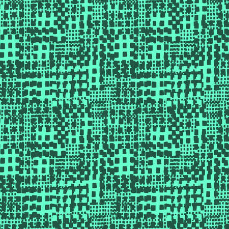 Abstract Seamless Grunge Texture Pattern (4up) - Turquoise and Dark Greenのイラスト素材