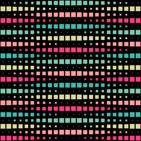 Geometric Interwoven Halftone Seamless Mosaic Pattern - Coloursのイラスト素材