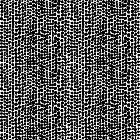 Blotchy inky Spots Seamless Pattern (Four Tiles) - Black on Whiteのイラスト素材