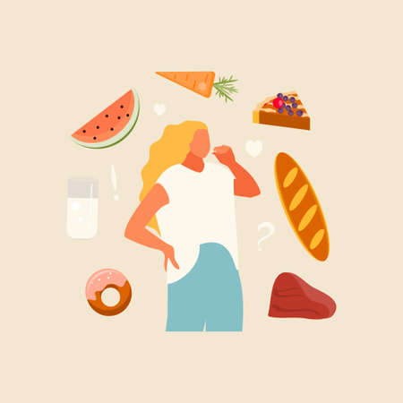 Intuitive nutrition food selection vectorのイラスト素材
