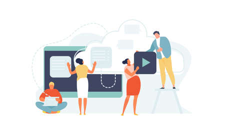 Cloud storage digital technology vector