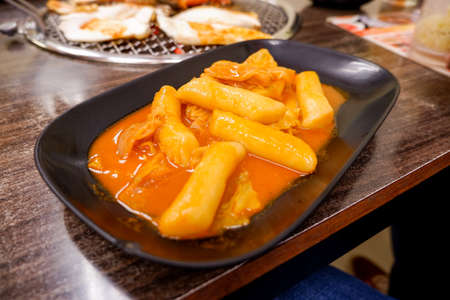 Korea food, Tokboki, Sticky with soft sauceの写真素材