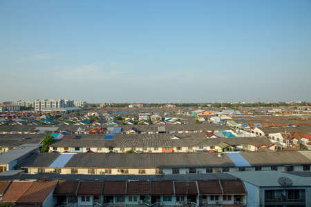 House view And the roof of the house where people live in the community