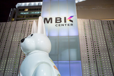Bangkok, THAILAND - August 2, 2019: Shoppers visit MBK Center (Ma Boon Khrong Center), very famous for tourist on Bangkok.のeditorial素材