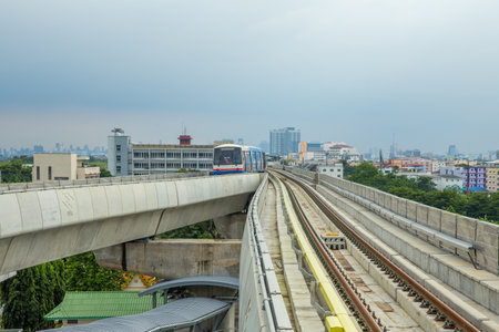 Bangkok, THAILAND - October 21, 2020: The BTS Wat Phra Sri Mahathat Station in Bangkok, BTS or...