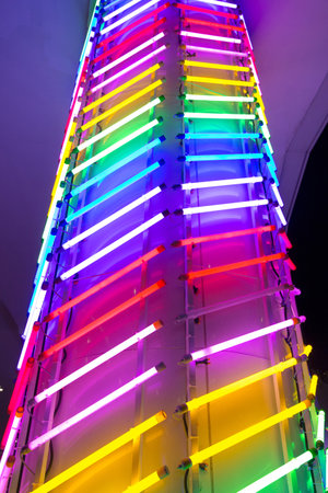 Colorful neon light fluorescent