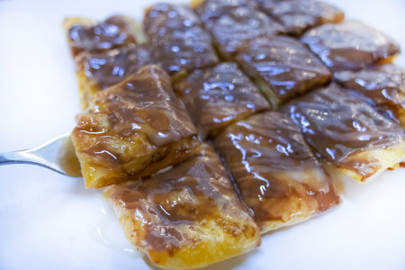 Crispy Roti with Chocolate drizzle