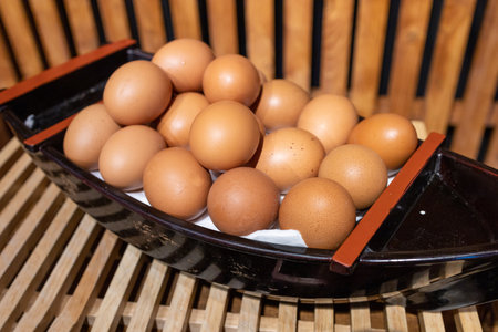 background of organic raw chicken eggs