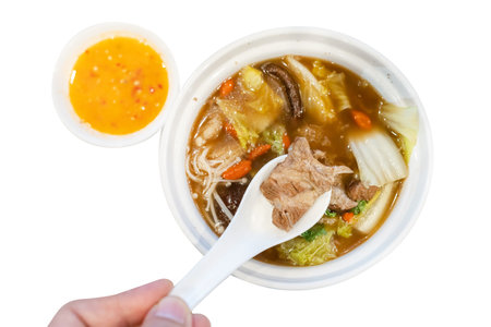 Die cut of dimsum Bak kut teh traditional Chinese food on white isolated.の写真素材