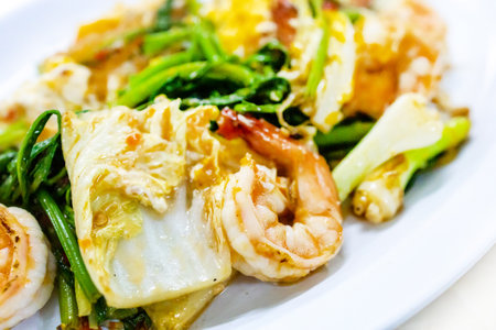 Shrimp Sukiyaki on close upの写真素材