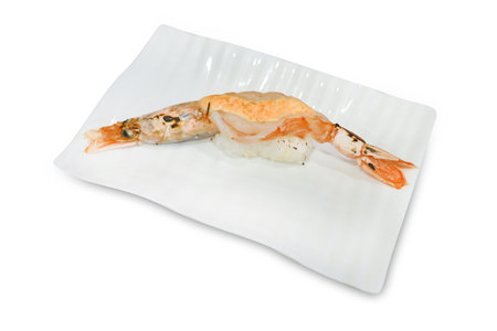 Natural Shrimp on white backgroundの写真素材
