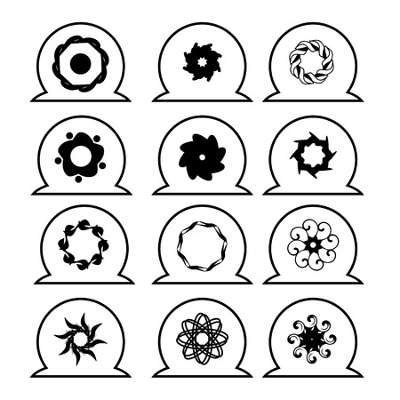  Black and white icons for business projects and sitesのイラスト素材