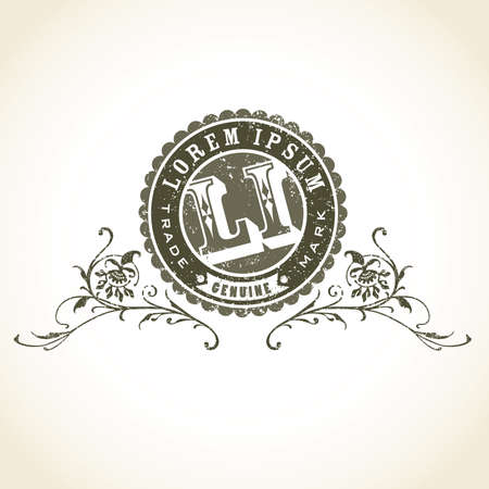 Vintage Royal Seal Crestのイラスト素材