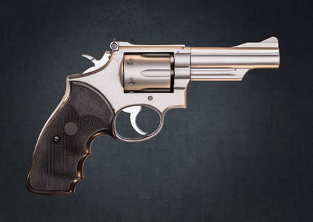 Stainless 357 Magnum Revolver の写真素材
