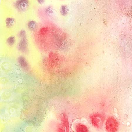 Watercolor background. Red and yellowの写真素材