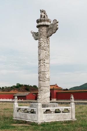 marble pillar,chinese ornamental column,Dragon Pillarの写真素材