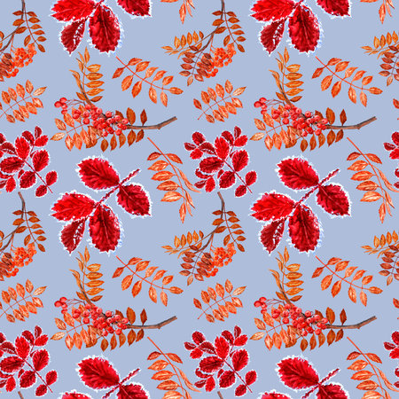 Cute illustration with winter hare, realistic drawing of a white rabbit in bright colors, hare with Wreath of his mealの写真素材