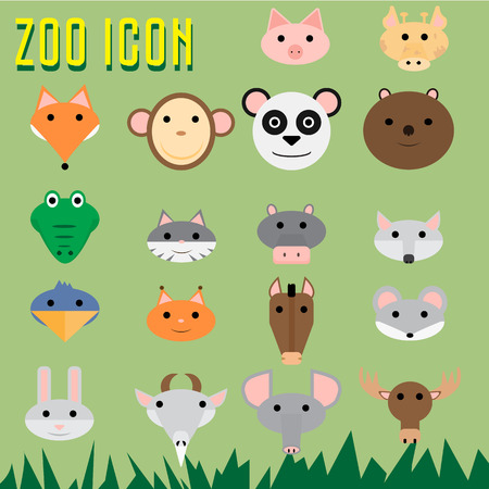 isolate illustration of animal iconのイラスト素材