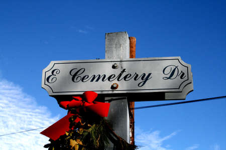 Cemetery Signの写真素材