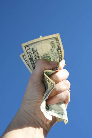 Cash in Handの写真素材