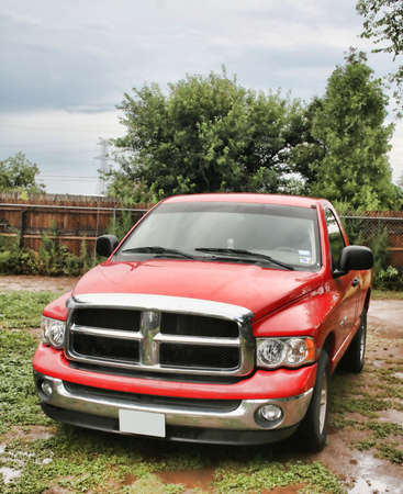 Red Truck No Identifying Marksの写真素材