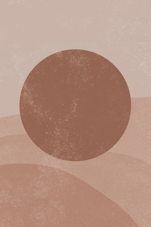 Earth tone Watercolor Art. Beige Abstract Artwork landscape illustration.の写真素材