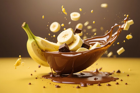 Banana Soaring in a Chocolate Cascadeの素材