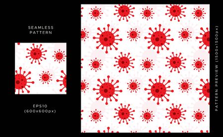 Coronavirus Seamless Pattern. Vector Illustration.のイラスト素材